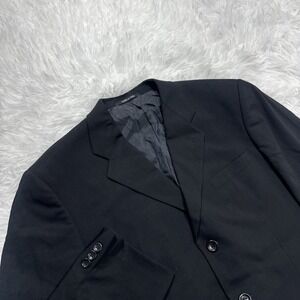 VTG 90's 41 Giorgio Armani Sport Coat Blazer Italy Black 3 Button Formal Wedding